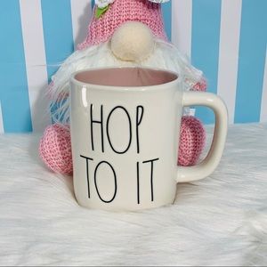 Rae Dunn HOP TO IT pink inside
